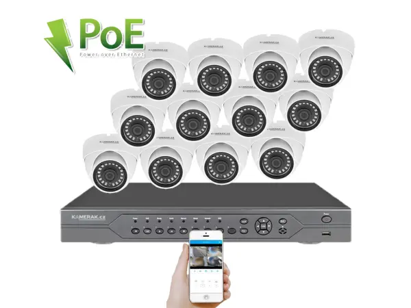 poe ip 12 kamerovy set  xm-1202b 4mpx, cz menu