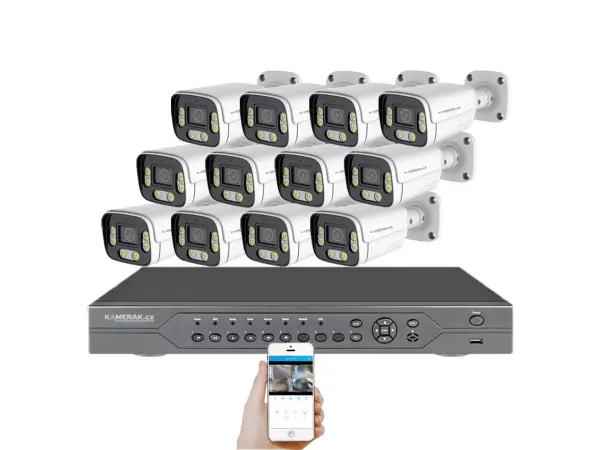 poe ip 12 kamerovy set xm-1206b 4mpx, cz menu