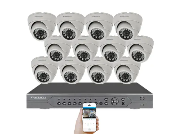 4k poe ip 12 kamerovy set xm-1202d 8mpx, cz menu