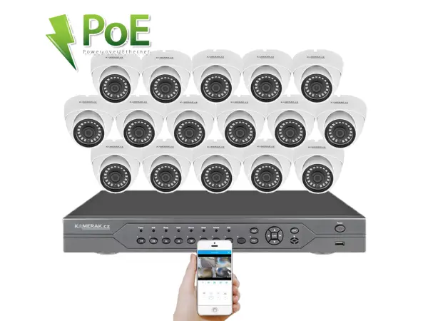 poe ip 16 kamerovy set  xm-1602b 4mpx, cz menu