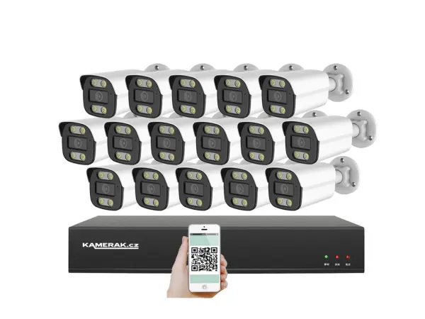 poe ip 16 kamerovy set xm-1614b 4mpx, cz menu