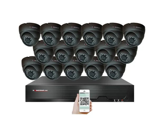 4k poe ip 16 kamerovy set xm-1611d 8mpx, h.265, cz menu