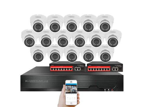 ip 16 kamerovy set s externim poe xm-1602b-ext. 4mpx, cz menu