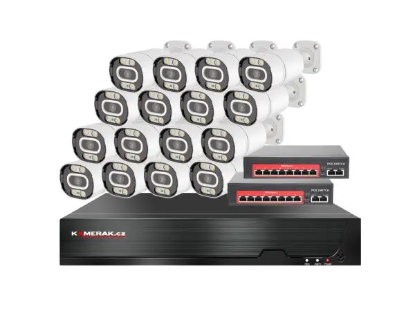 ip 16 kamerovy set s externim poe xm-1603b-ext. 4mpx, cz menu