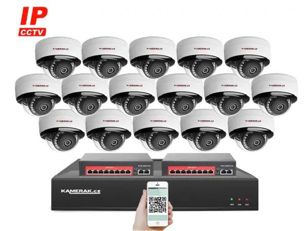 ip 16 kamerovy set s externim poe xm-1605b-ext. 4mpx, cz menu