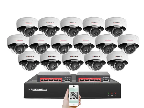 ip 16 kamerovy set s externim poe xm-1605b-ext. 4mpx, cz menu