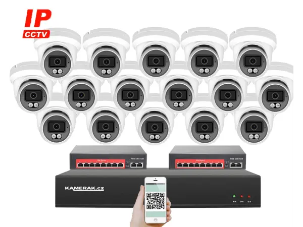 ip 16 kamerovy set s externim poe xm-1609b-ext. 4mpx, cz menu