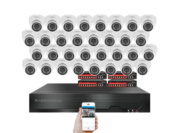 ip 32 kamerovy set s externim poe xm-3202b-ext. 4mpx, cz menu