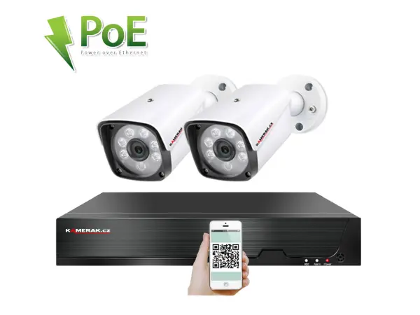 4k poe ip 2 kamerovy set xm-201d 8mpx, cz menu