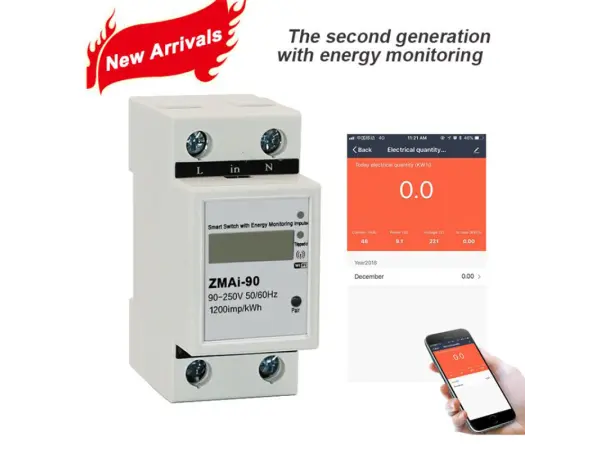 tuya smart life app jednofazovy wifi meric spotreby energie pst-zmai-90 na din listu tuya