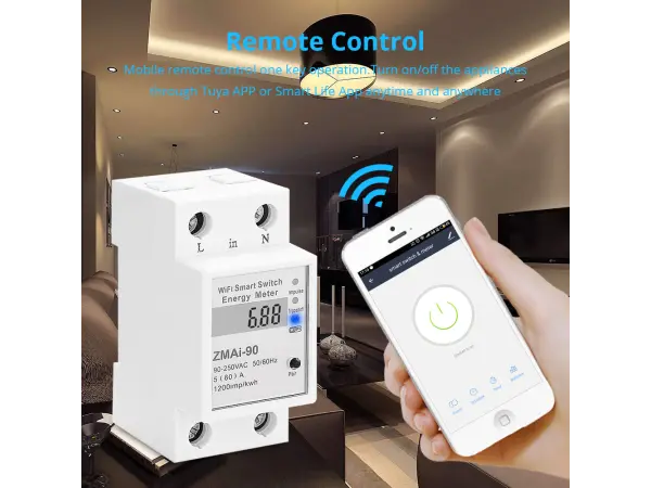 tuya smart life app jednofazovy wifi meric spotreby energie pst-zmai-90 na din listu tuya