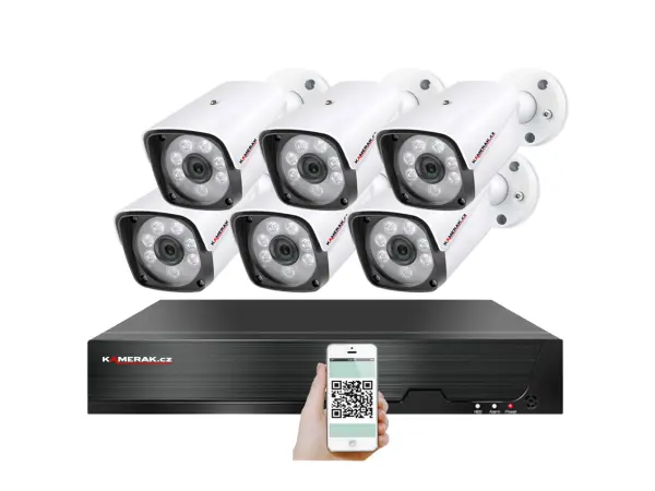 poe ip 6 kamerovy set xm-601b 4mpx, cz menu