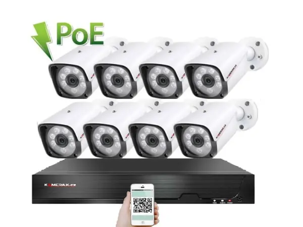 poe ip 8 kamerovy set xm-801b 4mpx, cz menu