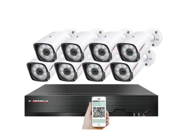 poe ip 8 kamerovy set xm-801b 4mpx, cz menu