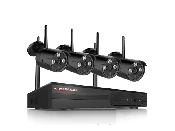 bezdratovy 4 kamerovy set wifi ip pro wip4-103b-black 3mpx, cz menu