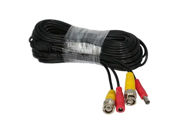 bnc+dc video kabel 13m pro 1 kameru (analog, ahd)