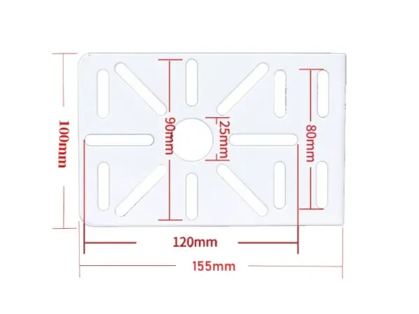 montazni drzak pravouhly pro montaz kamery 100/150x100mm