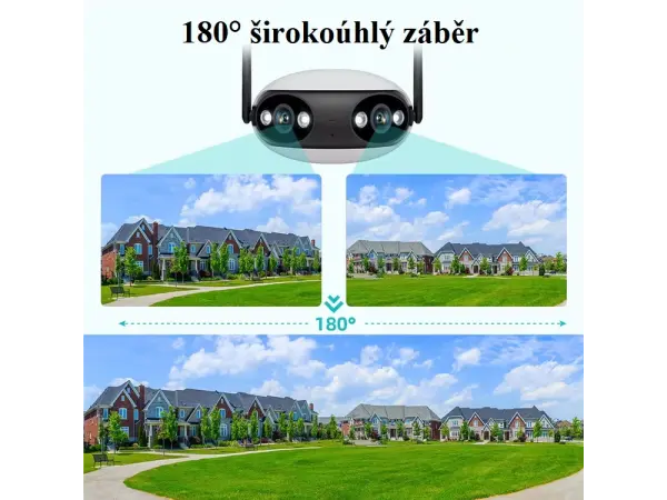 p2p smart wifi ip kamera xm-77 8mp 180� se dvema objektivy