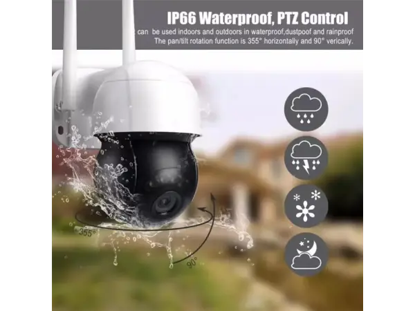 wifi otocna kamera ptz ip camhi-234 2mpx 4 ir + 4 led diody pro barevny obraz v noci