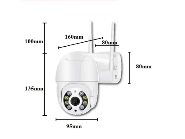 wifi ptz otocna kamera xm-438 4mpx, 4x digitalni zoom, ir+led prisvit
