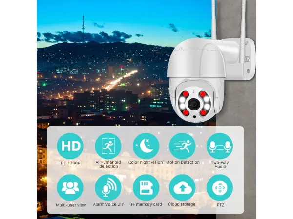 wifi ptz otocna kamera xm-438 4mpx, 4x digitalni zoom, ir+led prisvit