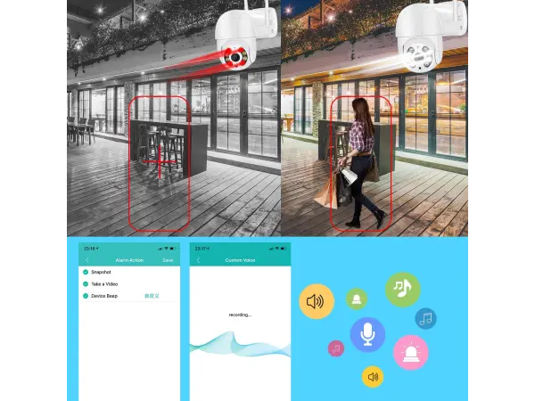 wifi ptz otocna kamera xm-438 4mpx, 4x digitalni zoom, ir+led prisvit