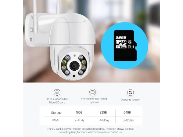 wifi ptz otocna kamera xm-438 4mpx, 4x digitalni zoom, ir+led prisvit