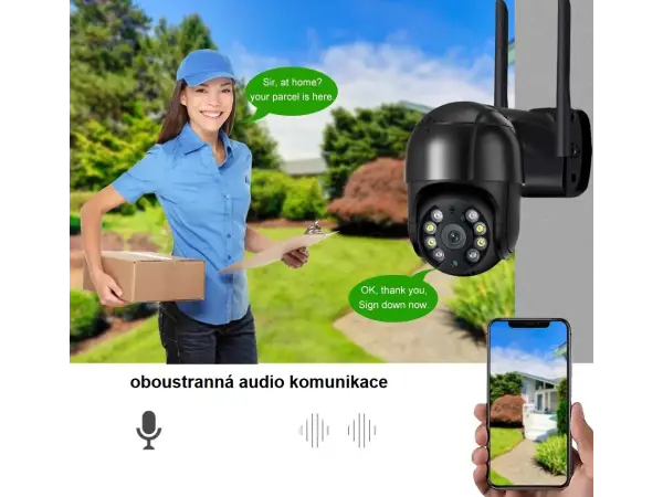 4k ptz otocna kamera ip kamera  xm-840 icsee 8mpx cerna