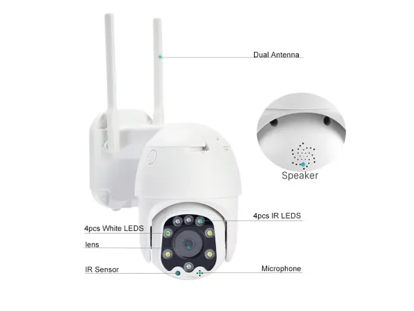 wifi ptz otocna ip kamera xm-419 5x opticky  zoom 3mpx  2,8-12mm objektiv