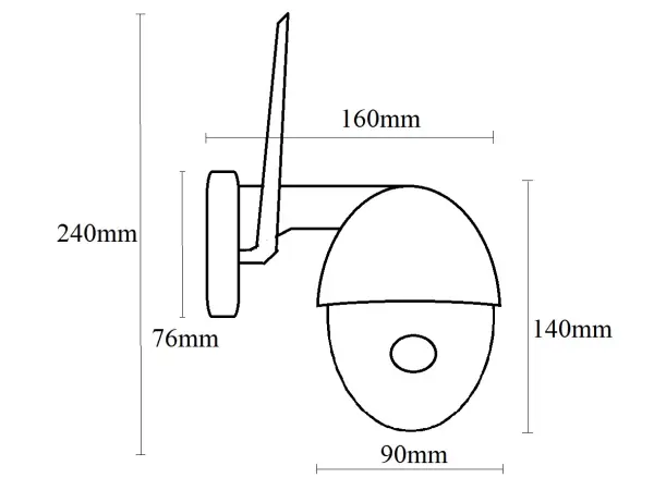 wifi otocna kamera ptz ip camhi-436 4mpx 4 ir + 4 led diody pro barevny obraz v noci