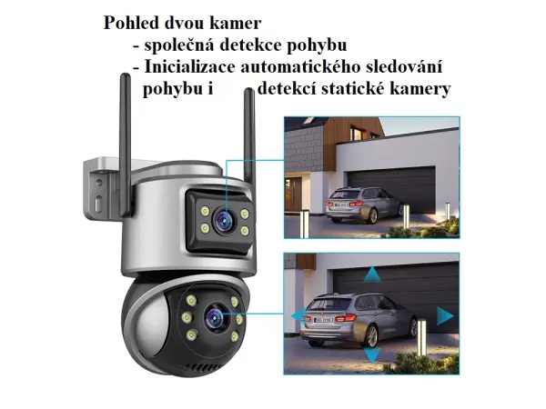 wifi ptz otocna kamera oem prokam xm-622 6mpx se dvema objektivy black