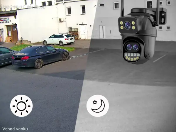 ptz kamera otocna p2p xm-632 se dvema objektivy 3+3mpx tedy 6mpx