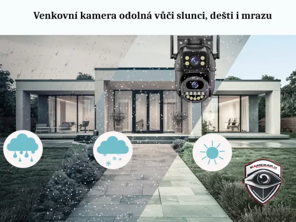 ptz kamera otocna p2p xm-632 se dvema objektivy 3+3mpx tedy 6mpx