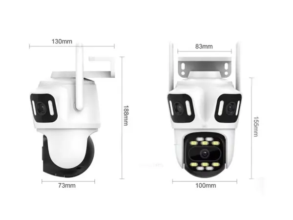 wifi ptz otocna ip kamera xm-852 8mpx (2+2+4mpx)