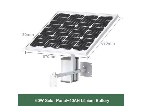 solarni panel 60w vc. baterie 40ah pro cctv kameru