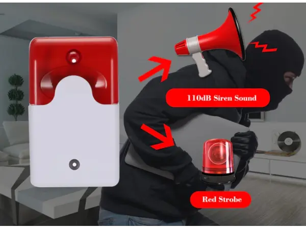 sirena cervena stroboskop  110db 