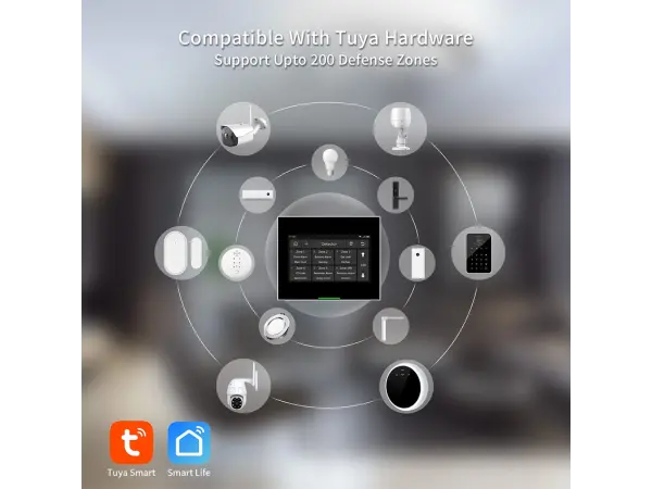 wi-fi/gsm alarm system tuya pst-h502 black pro android,ios