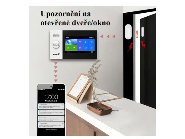 wi-fi/gsm alarm system tuya pst-wg107t pro android,ios