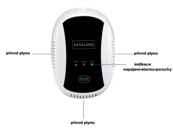 detektor uniku plynu pst-pa209 433mhz pro pripojeni k zakladne alarmu