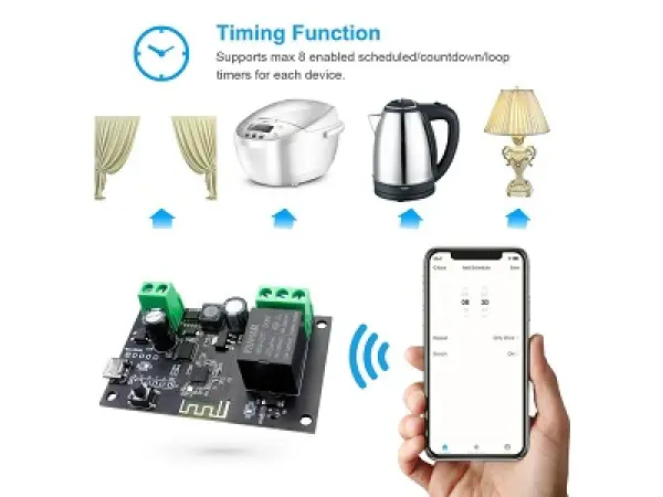 tuya smart spinac wi-fi+rf 433mhz prijimac 7-32v pst-tywr-1ch+rf