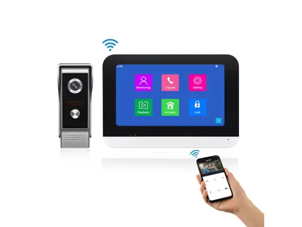 tuya smart digitalni zvonek pst-db10 2,0 mp, 7palcovy dotykovy wi-fi monitor, detekce pohybu 1080p