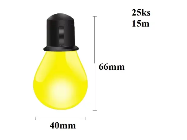 tuya smart wifi g40w venkovni svetelny retez s magickymi barvami - 15m