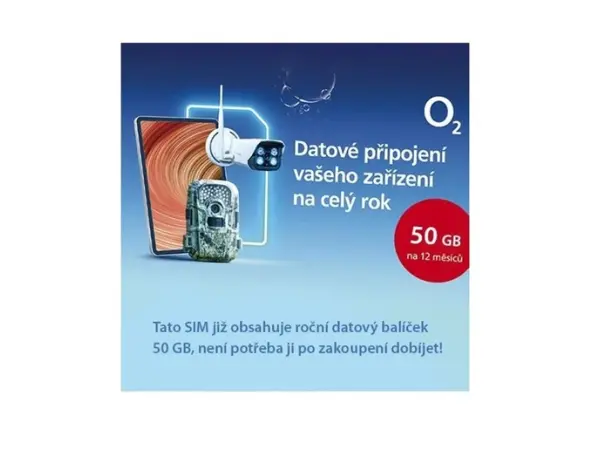 o2 datova sim karta predplacena 50gb dat na rok