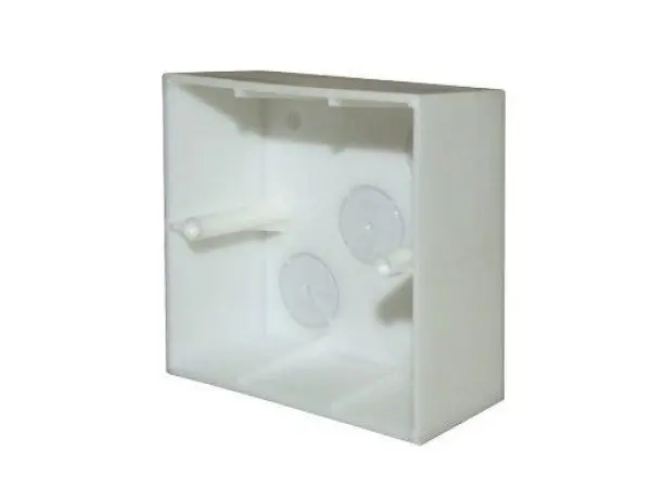 montazni krabicka hluboka nastenna 80x80x38mm  pro zasuvku nebo vypinac bila