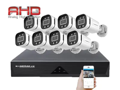 8 kamerov� AHD set AHD WN8-59E s mic. 5Mpx