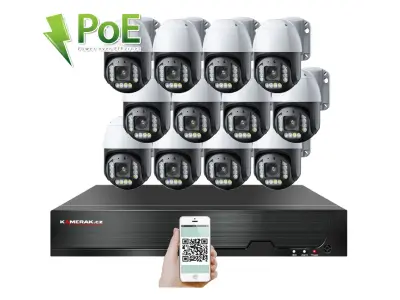 12 kamerov� syst�m PoE XM-PTZ-1221D 8Mpx s oto�n�mi kamerami