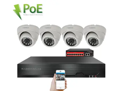 4 kamerov� IP syst�m 4K IP XM-402D-Ext. 8MPx s extern�m PoE nap�jen�m