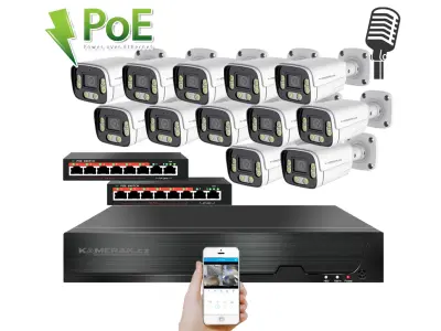 12 kamerov� IP syst�m 4K IP XM-1206D-Ext. 8MPx s extern�m PoE nap�jen�m