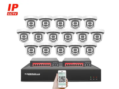 16 kamerov� IP syst�m 4K PoE XM-1612D-Ext. 8MPx s extern�m PoE nap�jen�m