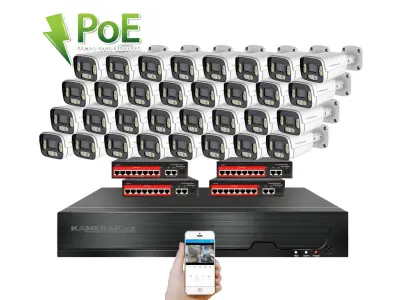 32 kamerov� IP syst�m IP XM-3206B-Ext. 4MPx s extern�m PoE nap�jen�m